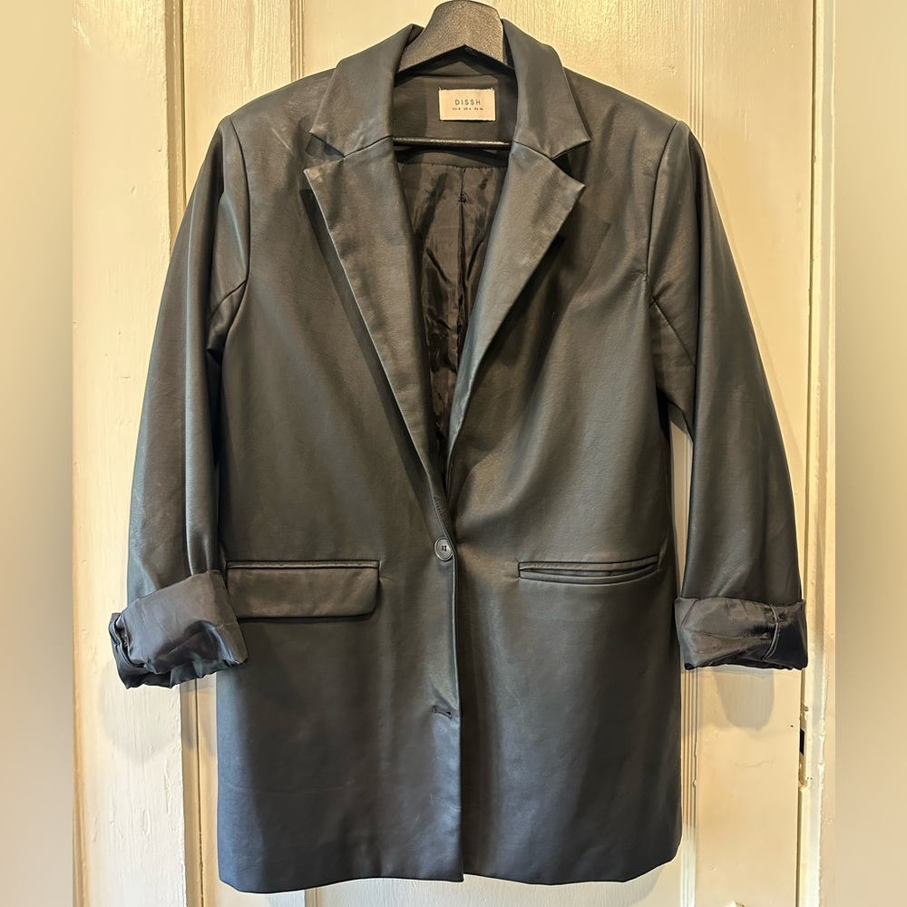 Dissh Faux Leather Blazer - US 4 - Picture 3 of 5